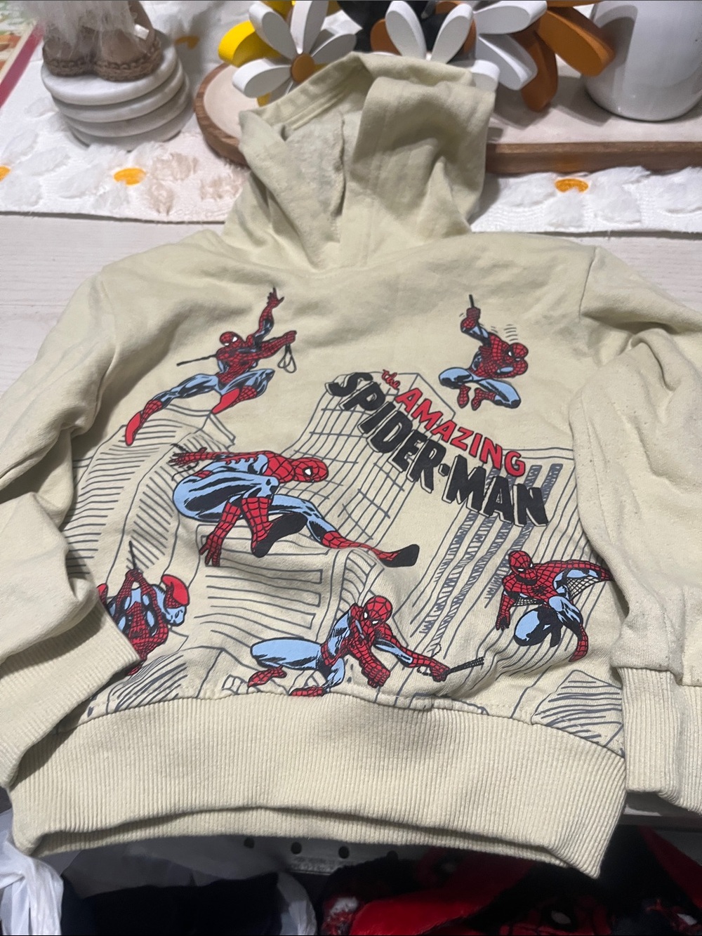 Beige The Amazing Spider-Man Graphic Hoodie - Boys' Casual Shirt